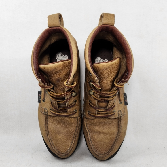 Women's Justin Lite Brown Lace Up Leather Western Chukka Boots L0995 Size 7.5 M - Picture 7 of 9